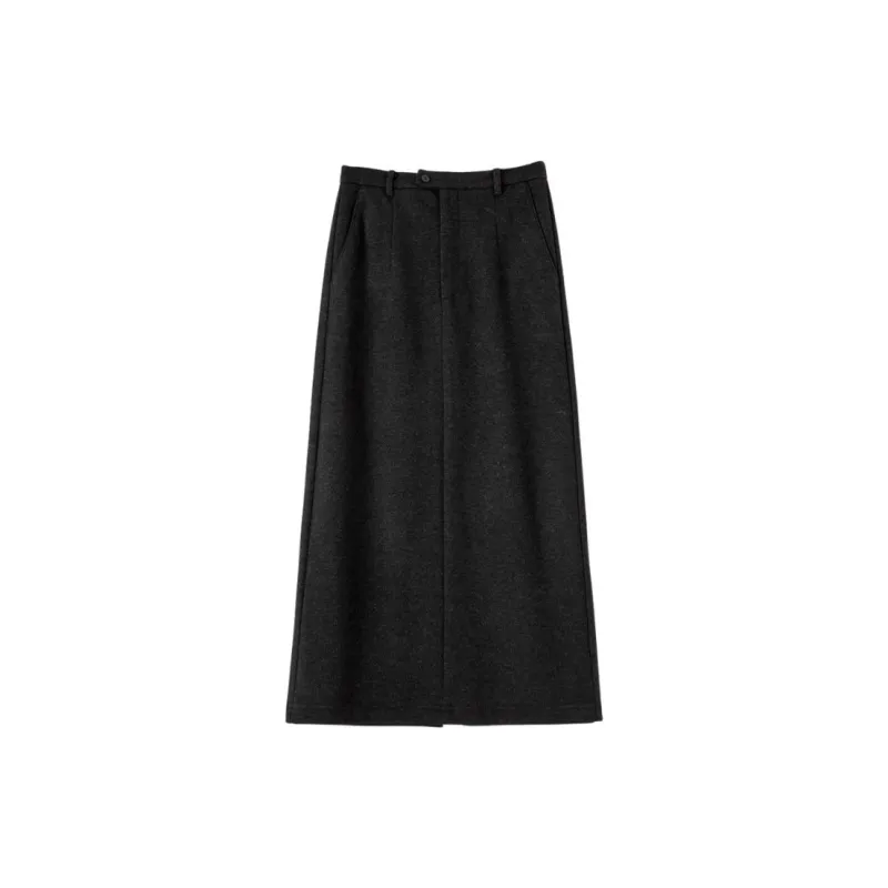 Late White Skirt Women's Black Gray-2