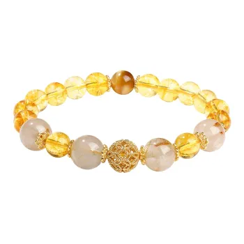 ZHOUBAIFU Crystal Tiger's Eye Stone Bracelets Women's
