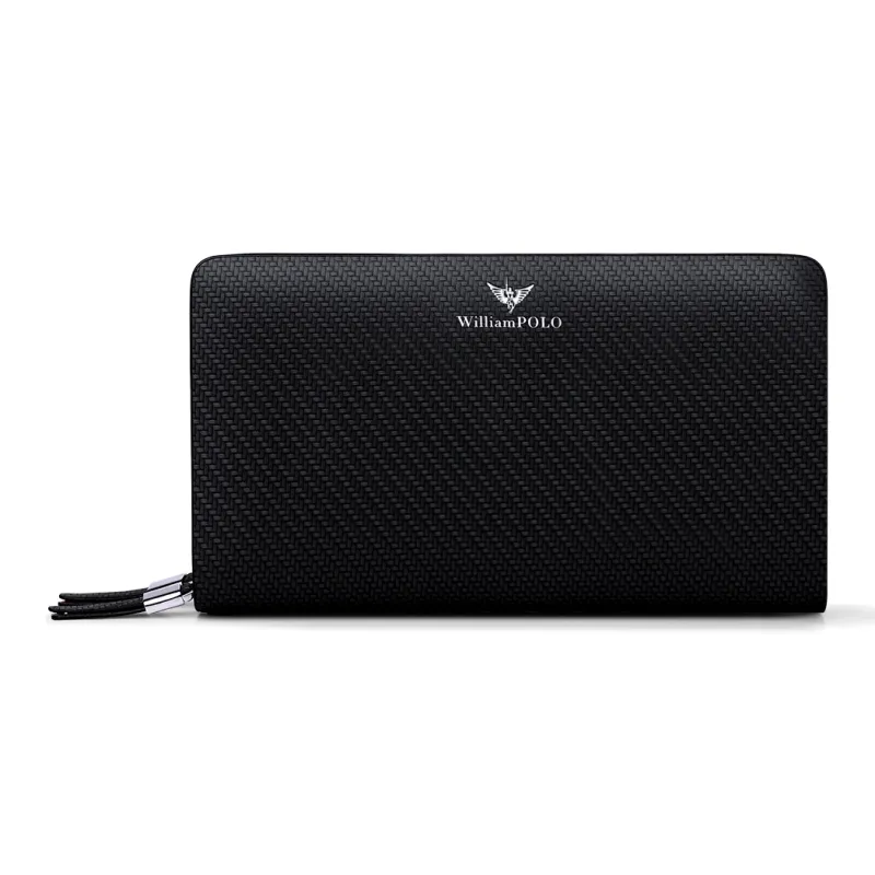 WilliamPOLO Cow Leather Large Capacity Wallet Clutch Regular Men's Multicolor-0