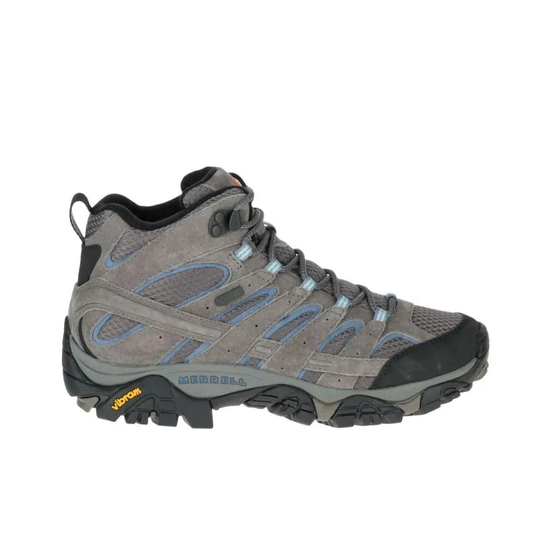 MERRELL Moab 2 Slip-Resistant Water-Resistant Mid-Top Hiking Shoes Women's Gray-1