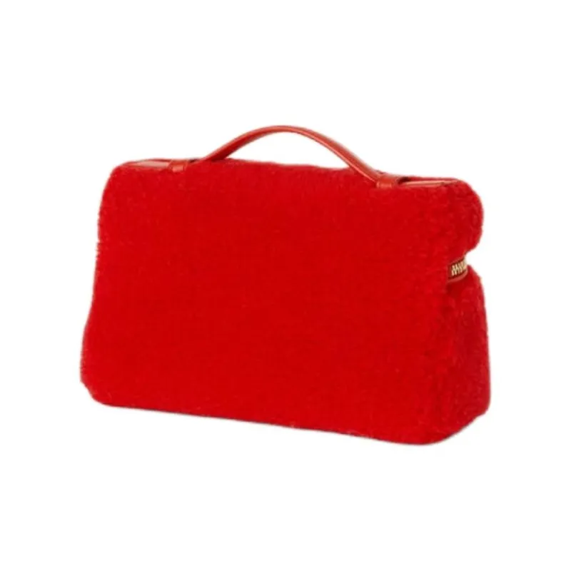 Loro Piana ExtraPocket Cotton Shoulder Bag Crossbody Bag Handbag Kids' Fire Red-1