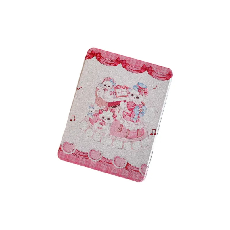 Koman TPU Material Piano Princess Kitten Compatible With Apple IPad Pro Air 11/10/13 Inch Tablet Protective Cases-1