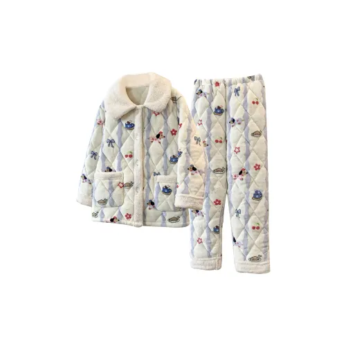 OEING Pajama Set Women's Cartoon Puppy