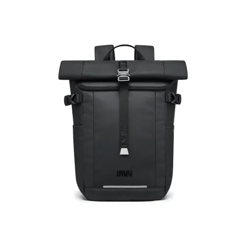 SEPTWOLVES Artificial Leather Large Capacity Backpack Commute Travel Laptop Backpack QPL Men's Black