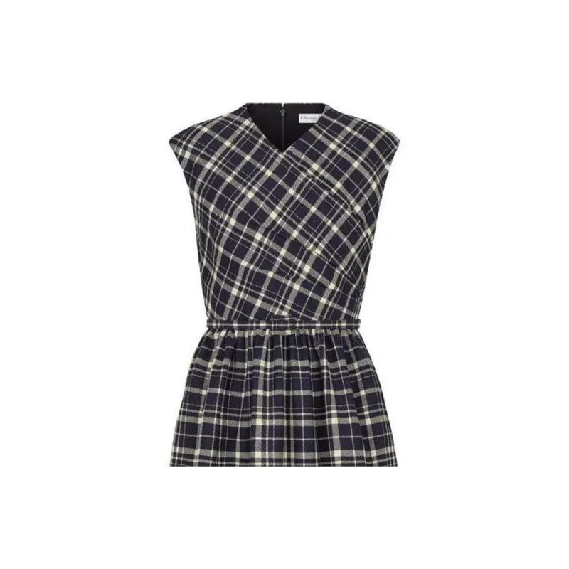DIOR Sleeveless Dress Women's Black-5