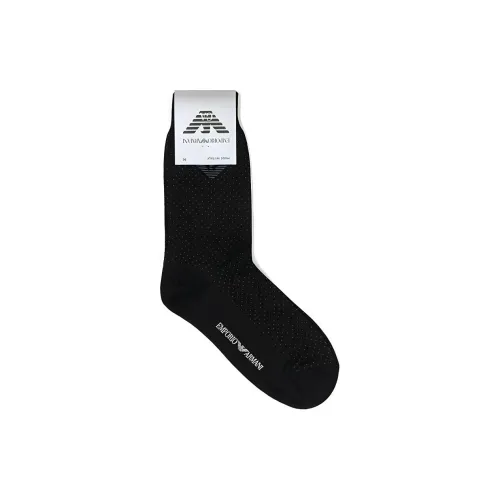 EMPORIO ARMANI SS23 Mid-Calf Socks Women's Black
