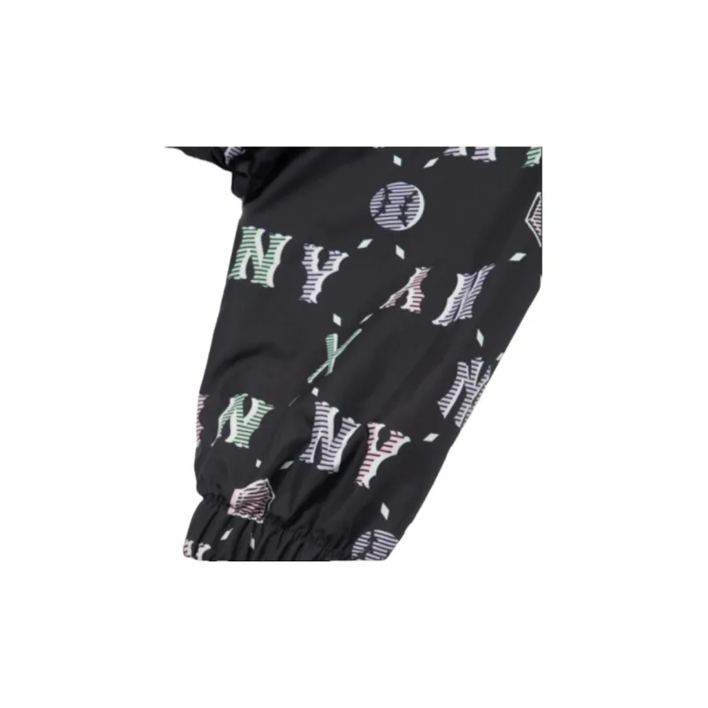 MLB Base Logo Windproof Windbreaker Jacket Women's Black-2