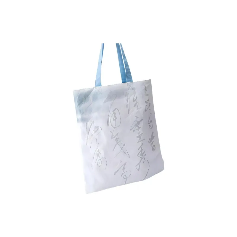 SUZHOU MUSEUM Canvas Bag, Shoulder Bag Regular Unisex Blue & White-2