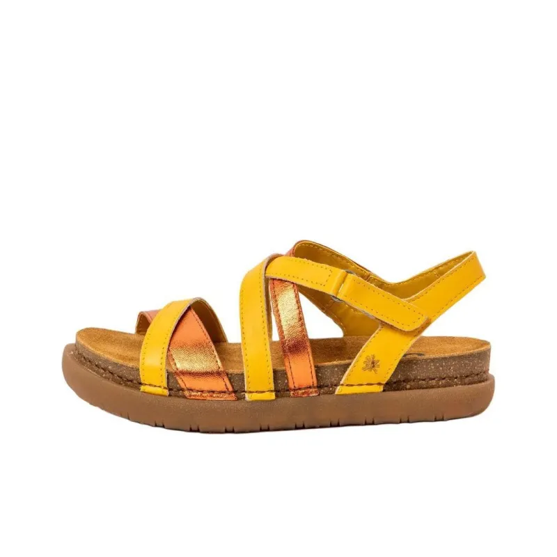 Art RHODES Strap Sandals Women's Yellow-0