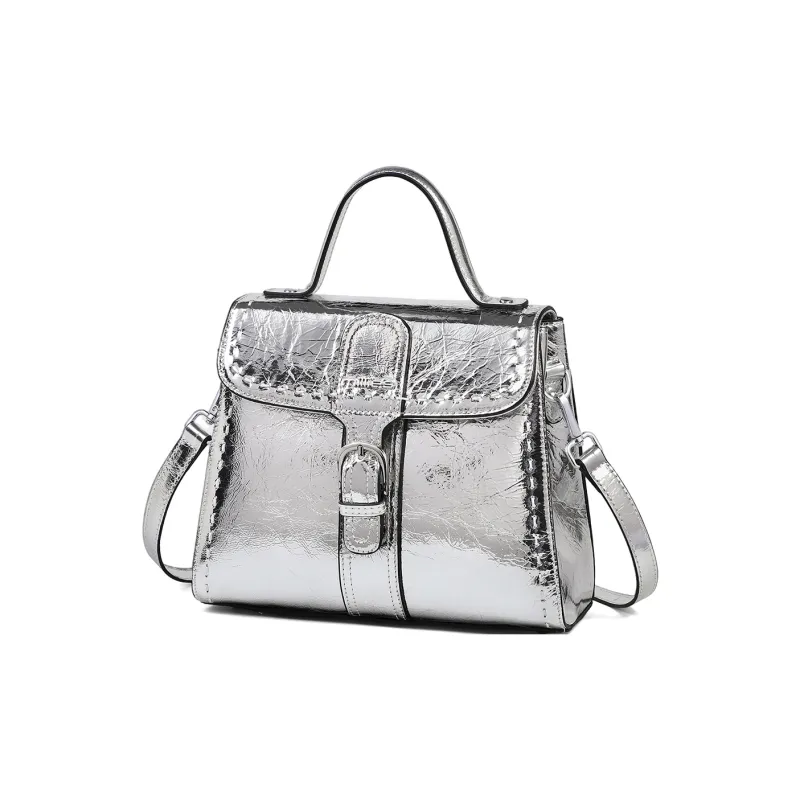 MILLIE'S Cow Leather Handbag, Underarm Shoulder Bag, Crossbody Bag, Small Square Bag Regular Women's Multicolor-17