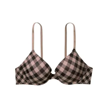 Victoria's Secret WEAR EVERYWHERE PINK Bra Women's Coffee Plaid