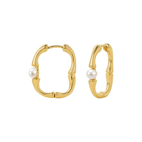 Amber Lollipop Pearl Earrings Women's