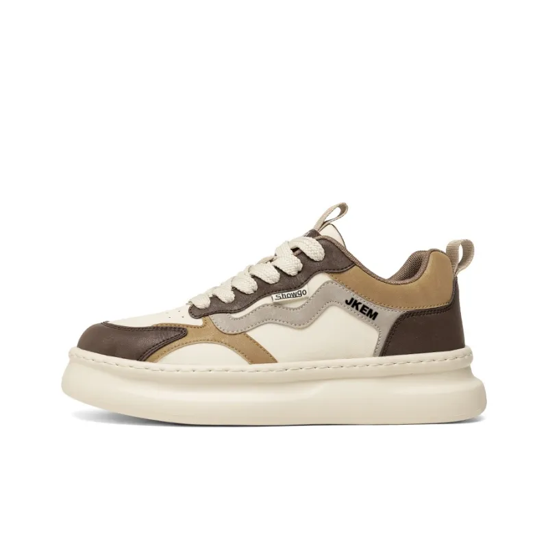 JKEM Slip-Resistant Cushioning Wear-Resistant Height Increasing Low-Top Skateboard Shoes Men's-5