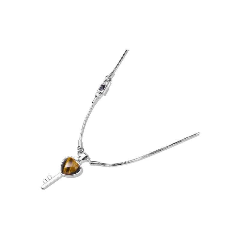 DH7 Tiger's Eye Stone Necklaces Unisex-1