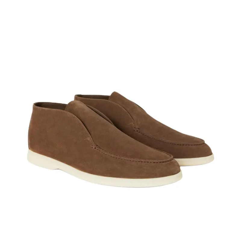 Loro Piana Open Walk Ankle Boots Men's Umber-2