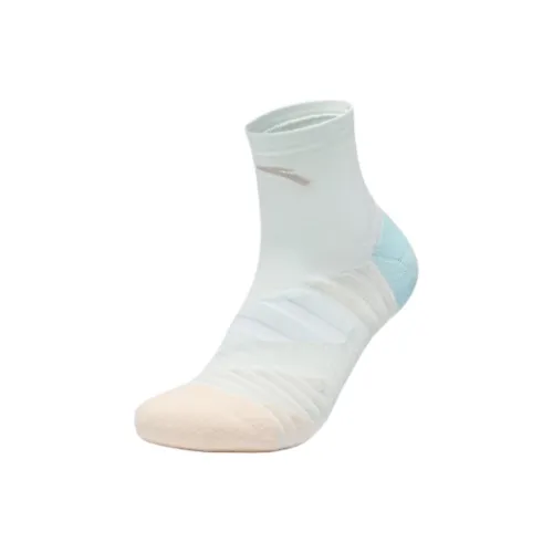 Anta Running Collection Mid Calf Socks Unisex 1 Pack Light Bright Blue