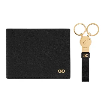 FERRAGAMO Leather Combo Set Men's Black