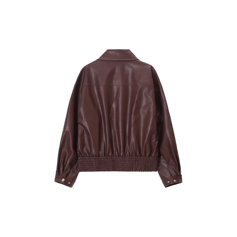 UNVESNO Jackets Unisex Burgundy Red-1