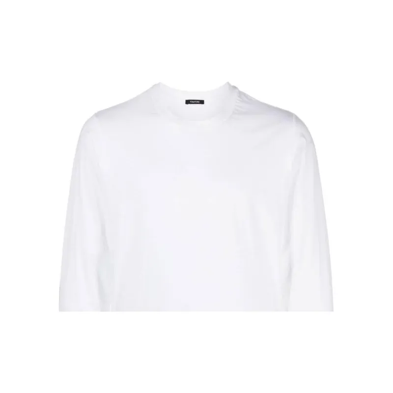 TOM FORD Logo patch Detail Long sleeved T shirt-3
