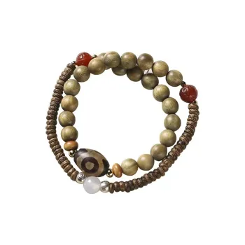 Tsukiran Green Sandalwood Bracelets Unisex