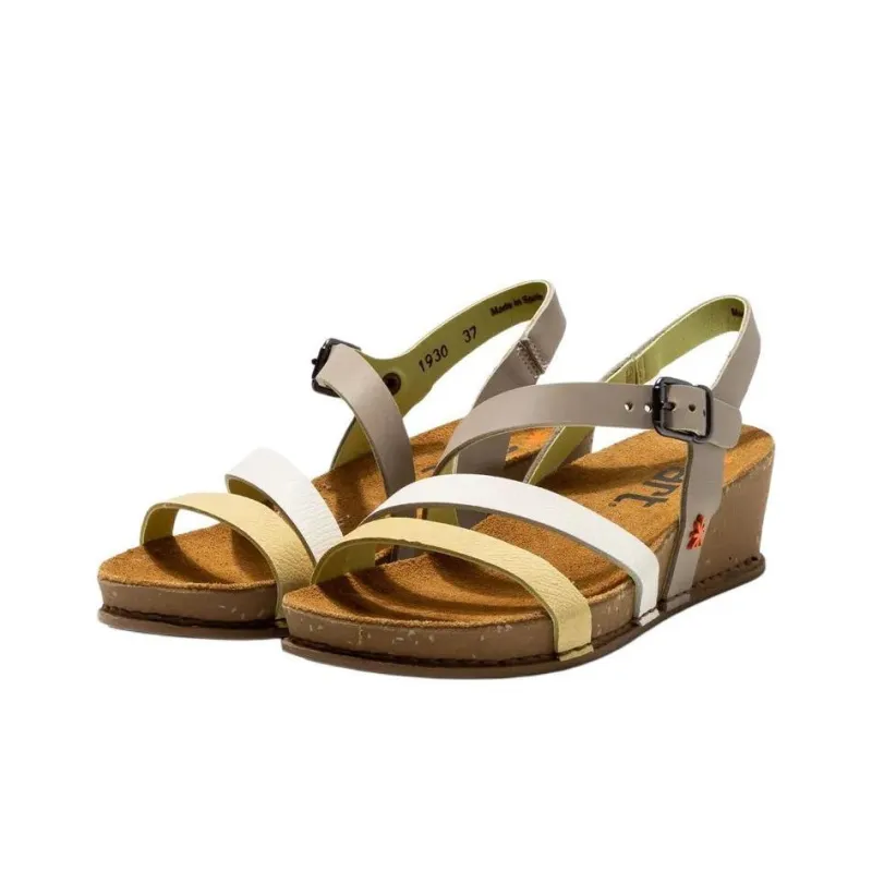 Art I LIVE Strap Sandals 4.5cm Women's Gray-1