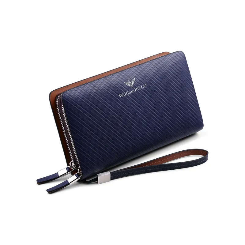 WilliamPOLO Cow Leather Large Capacity Wallet Clutch Regular Men's Multicolor-10