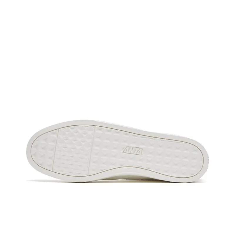 Anta Anti-Slip And Wear-Resistant Lightweight Low-Top Skateboard Shoes Women's White Blue-4