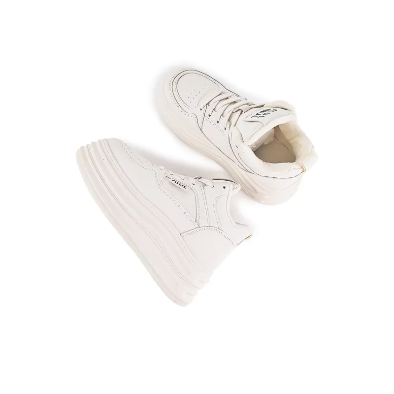 La Chapelle Skateboard Shoes Women's High Top Ecru-4
