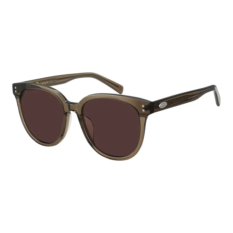 MUJOSH To The Series Of Things Plate Frame Round Sun Protection Sunglasses Unisex-1