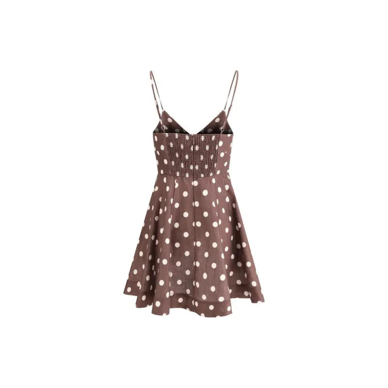 Zimmermann Polka Dot Printed Flared Sleeveless Dress-1