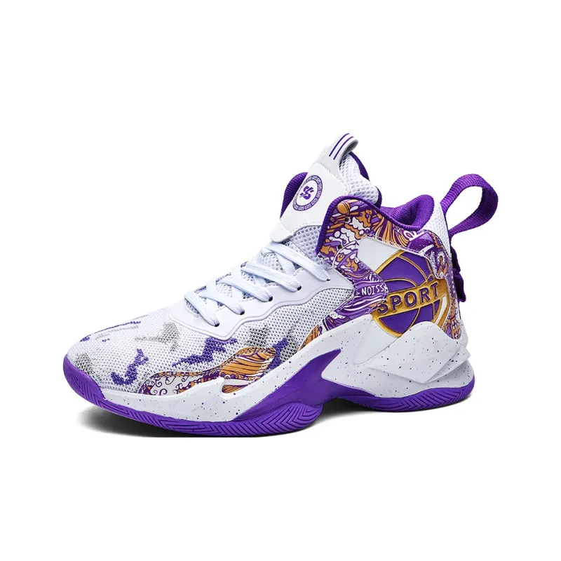SOURCE Cushioning Abrasion Resistant Moisture Wicking Lightweight Rebound Mid Top Basketball Shoes Unisex-6