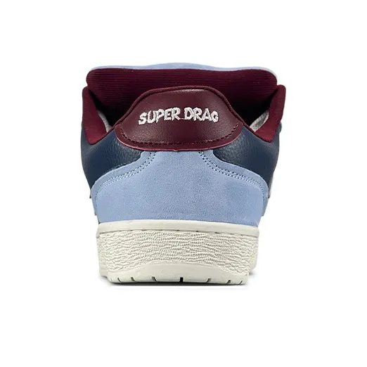 LuzaoT SUPER DRAG Anti Slip And Wear Resistant Breathable Low Top Skateboard Shoes Women's Denim Blue-4