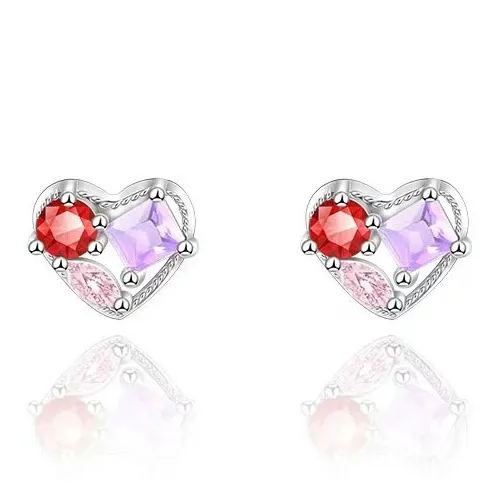 Vegetarian S999 Sterling Silver Stud Stud Earrings Unisex-0