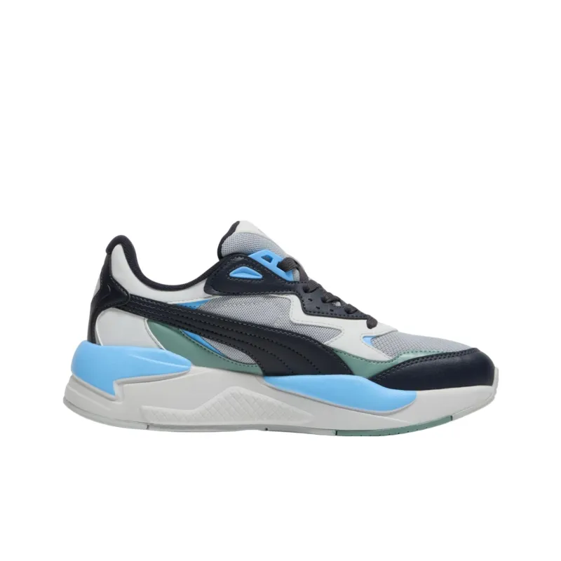 PUMA X Ray Speed Anti Slip Wear Resistant Low Top Casual Shoes Unisex Gray Blue-1