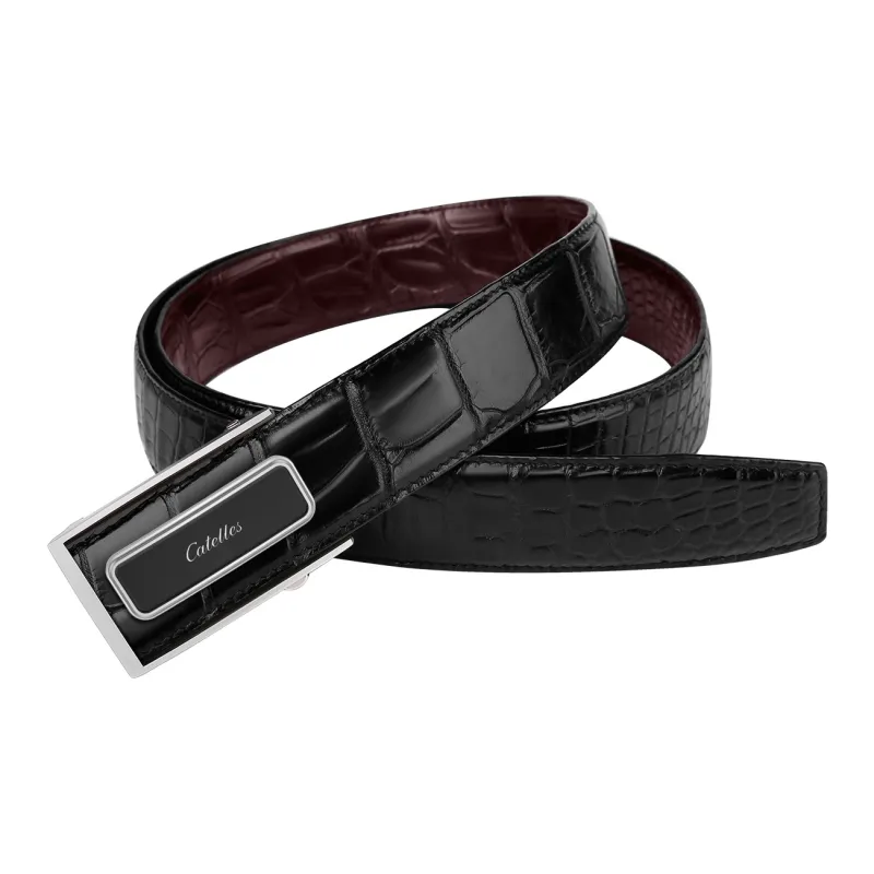 CATELLES Double Sided Crocodile Leather Leather Belts Men's 3.5cm/3.8cm-3