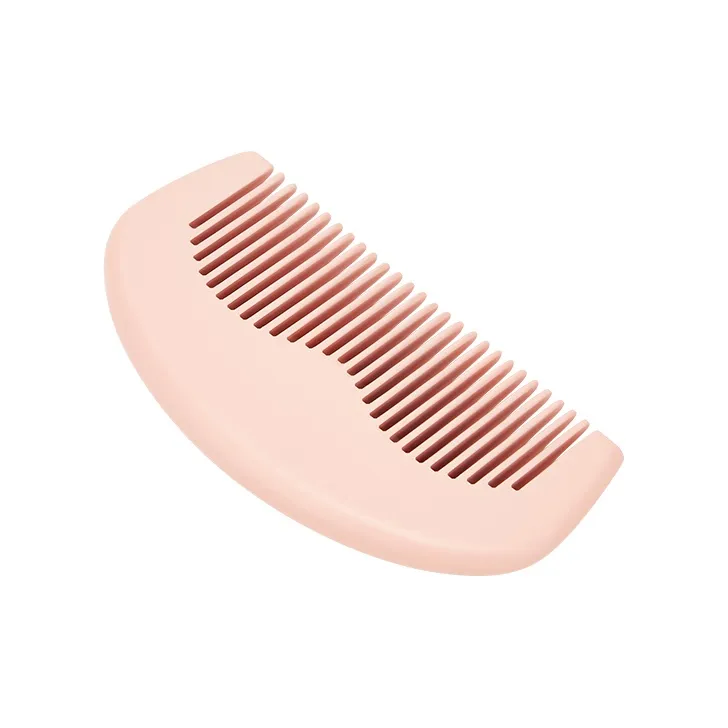 Tujia Compact And Portable Moon Comb Pink Peachwood Comb Massage Shunfa-3