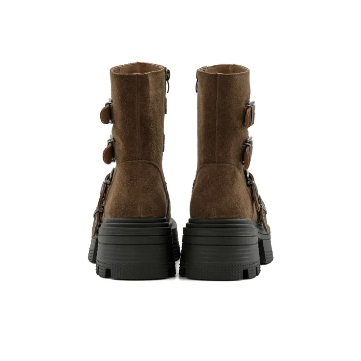 Little Sue Ankle Boots Women's Khaki-4