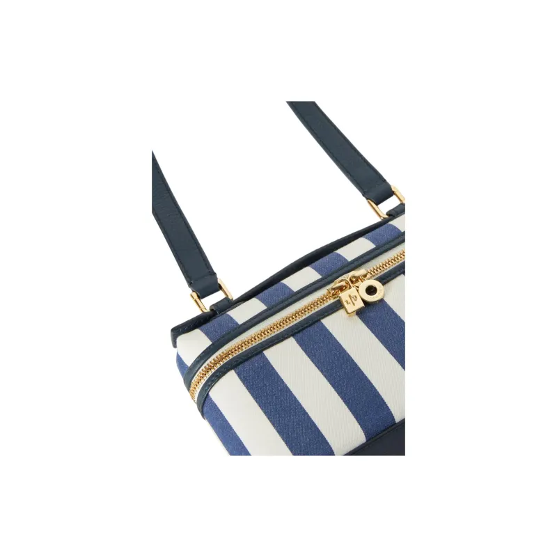 Loro Piana ExtraPocket Cotton Shoulder Bag Crossbody Bag Handbag Mini Kids' Blue & White-3