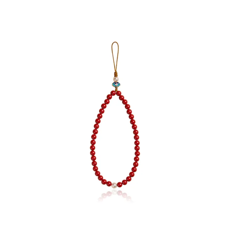 EADDA JEWELRY Reconstructed Cinnabar Keychain Unisex-0