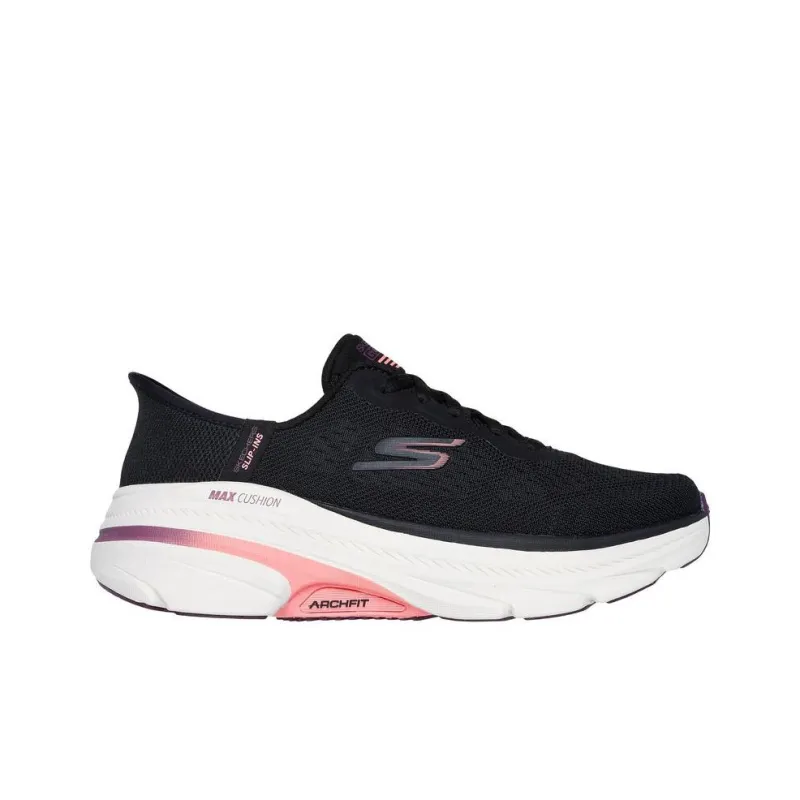 Skechers Slip Ins Anti Slip Wear Resistant Low Top Running Shoes Women's Black White-1