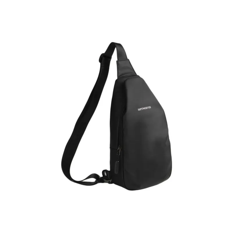 SEPTWOLVES Fabric Sling Bag Regular Men's Black-2