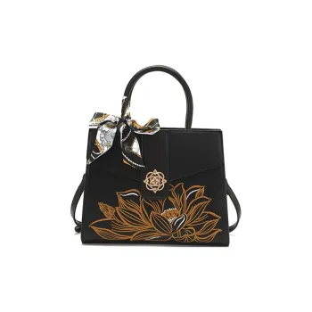PAYOT Microfiber Synthetic Leather Wedding Bag Shoulder Bag Crossbody Bag Handbag Regular Women's Black/Burgundy