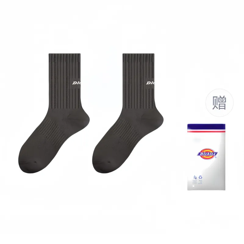 Dickies Moisture-Wicking Breathable Classic Solid Color Comfortable Fall And Winter Crew Socks Men's-6