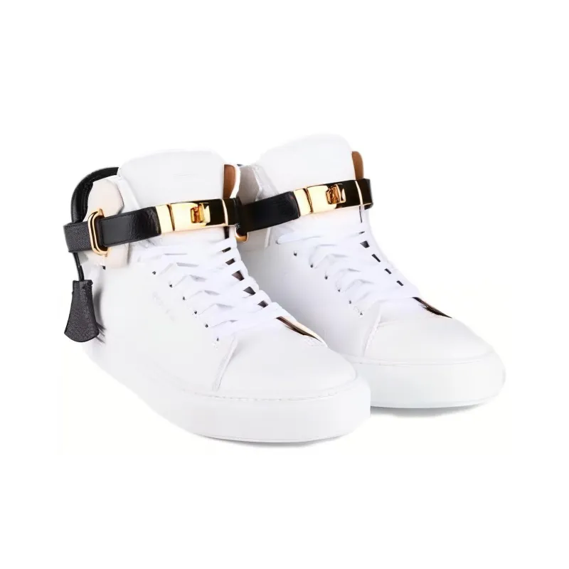 Buscemi High Top Skateboard Shoes Men's White-1