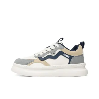 JKEM Slip Resistant Cushioning Wear Resistant Height Increasing Low Top Skateboard Shoes Men's