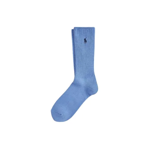 Polo Ralph Lauren FW24 Mid-Calf Socks Men's 1 Pack Port Island Blue