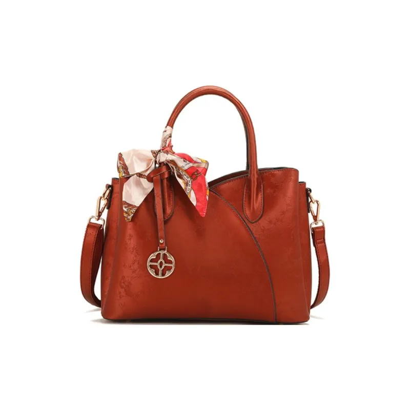 PAYOT Microfiber Synthetic Leather Wedding Set Shoulder Bag Crossbody Bag Handbag Regular Women's Brick Red-0