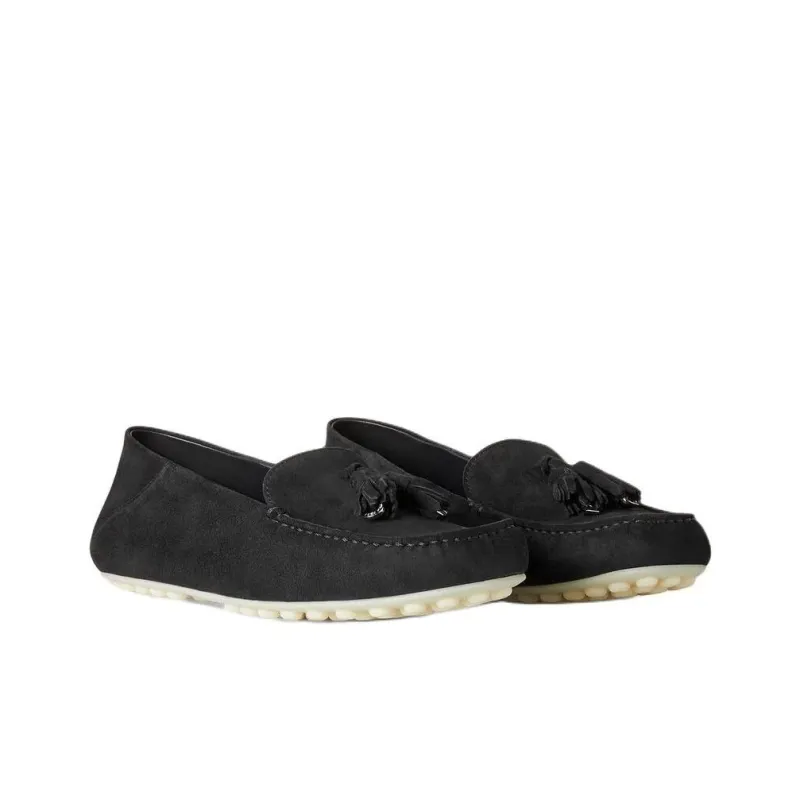 Loro Piana Dot Sole Walk Gommino Loafers Women's Black-2
