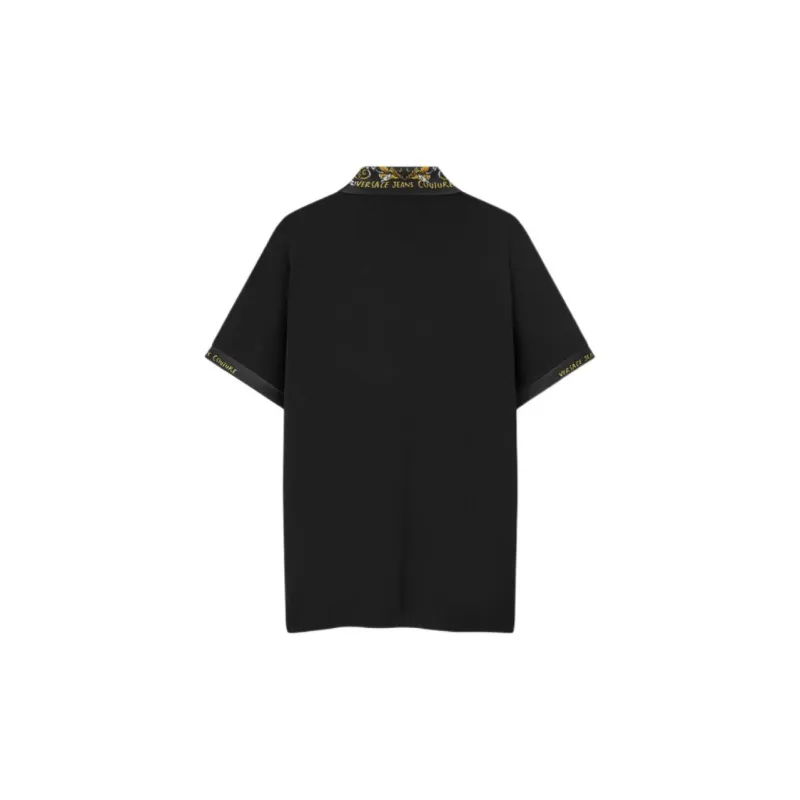 VERSACE Baroque Collar Polo Shirt-1
