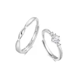 Mobius Couple Rings[S999 Fine Silver]